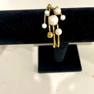 Kate Spade New York gold and pearls cuff